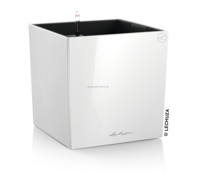 Кашпо CUBE (Кьюб) 30 Белое с системой полива