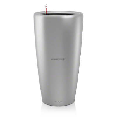 Кашпо Rondo (Рондо) 32 Серебряное с системой полива